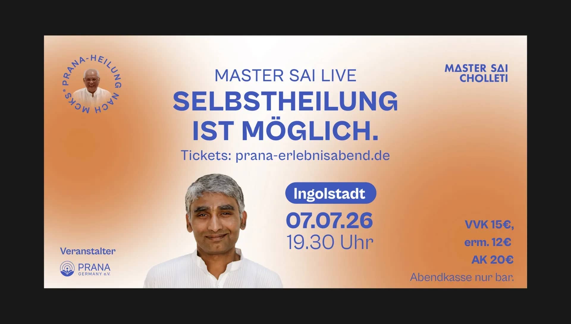 Image for Master Sai Cholleti - eventhalle Westpark