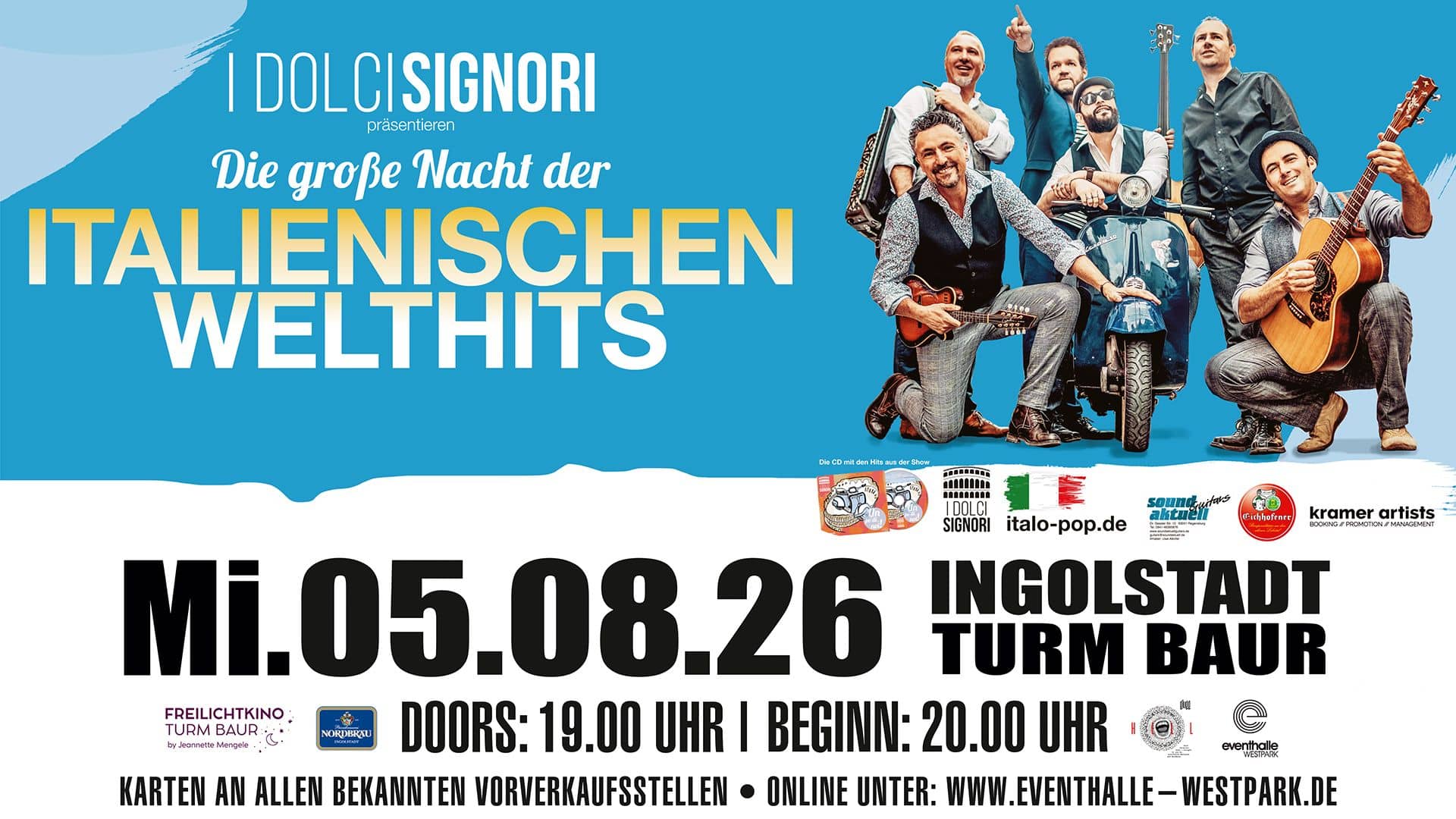 Image for Die große Nacht der italienischen Welthits! - Turm Baur Freilichtbühne